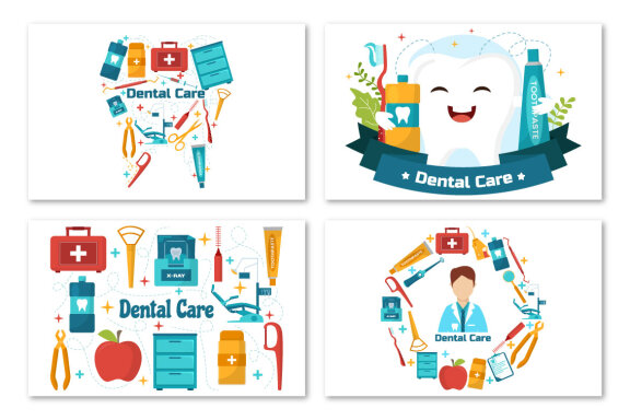12 Dental Care Illustration