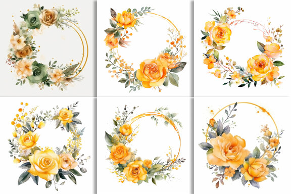 Watercolor Flower Arrangements Floral