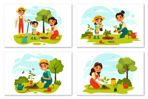 12 Planting Plants Illustration