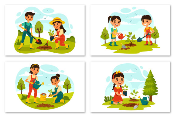 12 Planting Plants Illustration