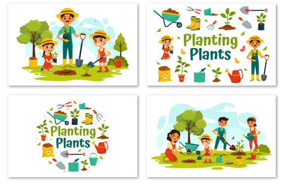 12 Planting Plants Illustration