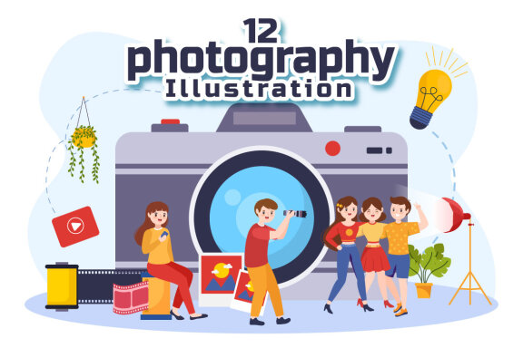 12 Photography Vector Illustration
