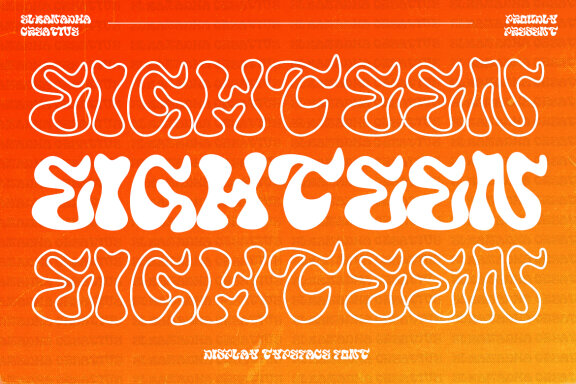 EIGHTEEN – DISPLAY TYPEFACE FONT