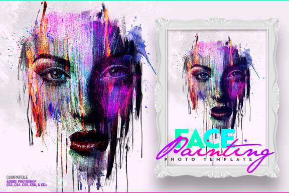 Face Painting Photo Template