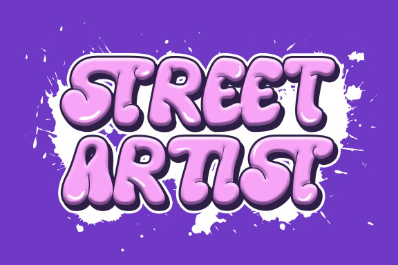 Hyperblob - Graffiti bubble font