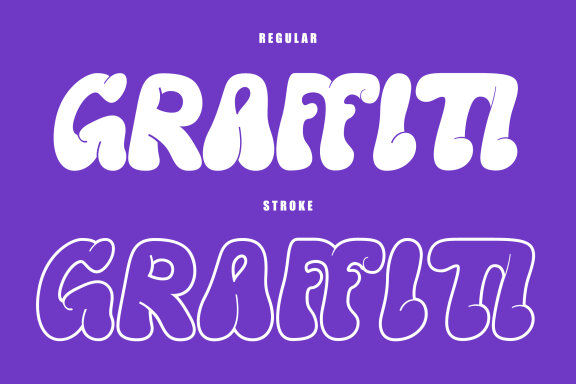 Hyperblob - Graffiti bubble font
