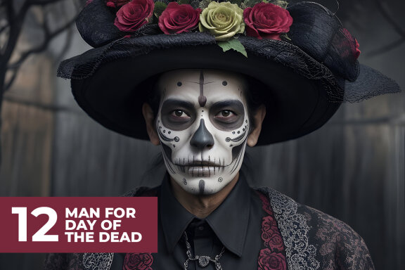 12 Man Day of the Dead Skull Stock Images