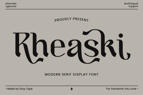 Rheaski - Modern Serif Display Font