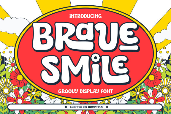 Brave Smile - Groovy Display Font
