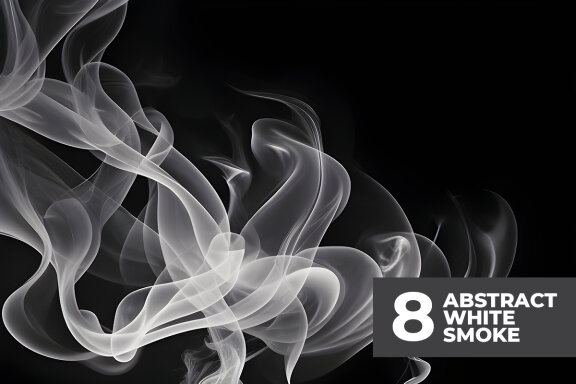 8 Abstract White Smoke Stock Images