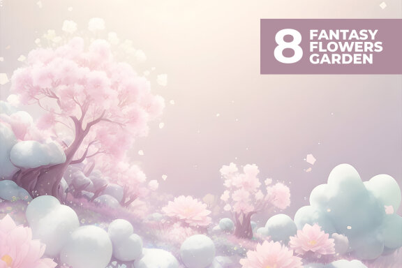 8 Fantasy Flowers Garden Stock Images