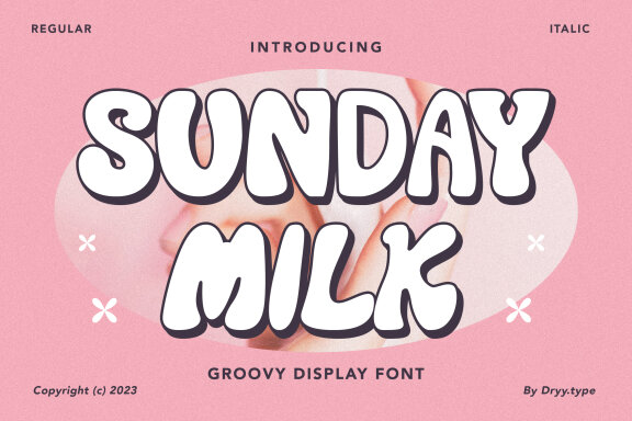 Sunday Milk - Groovy Display font