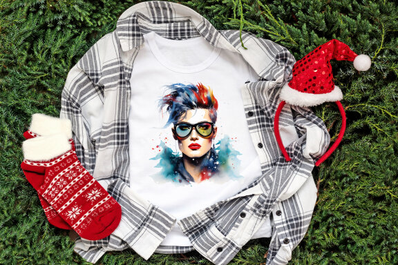 Watercolor Christmas people cong clipart winter Sublimation