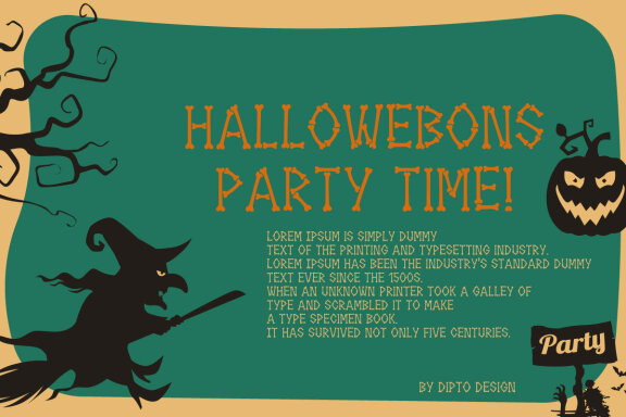 Hallowebons - Spooky typeface
