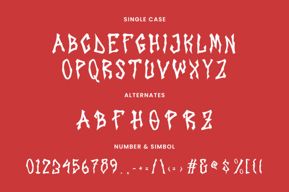 Emoligons Grunge Horror Display Font