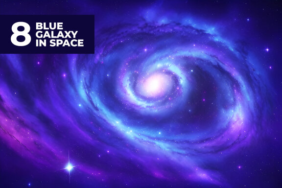 8 Blue Galaxy Stock Images