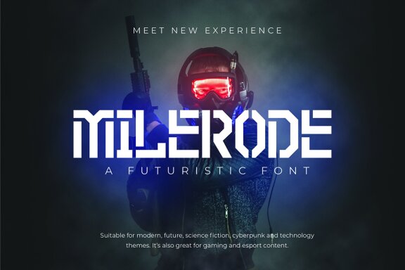 Milerode - Futuristic Font