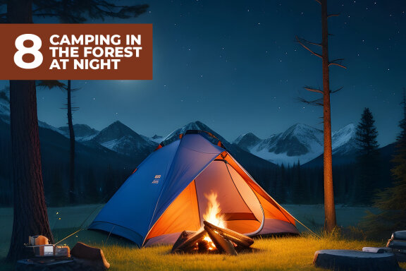 8 Camping in The Forest at Night