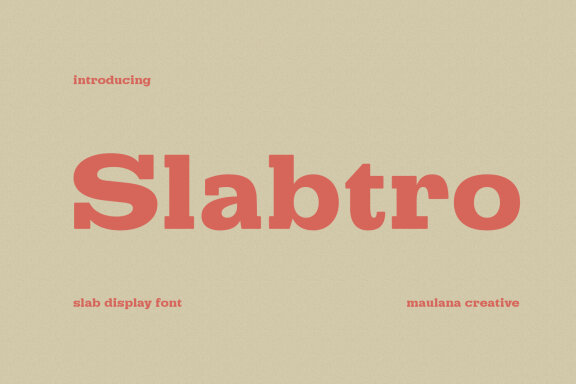 Slabtro Slab Display Font
