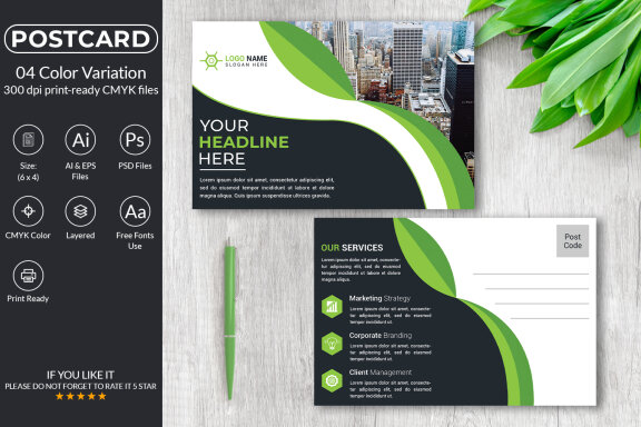 Modern Postcard Design Template