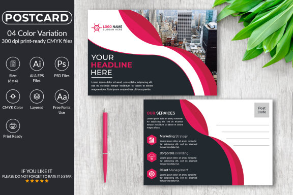 Modern Postcard Design Template