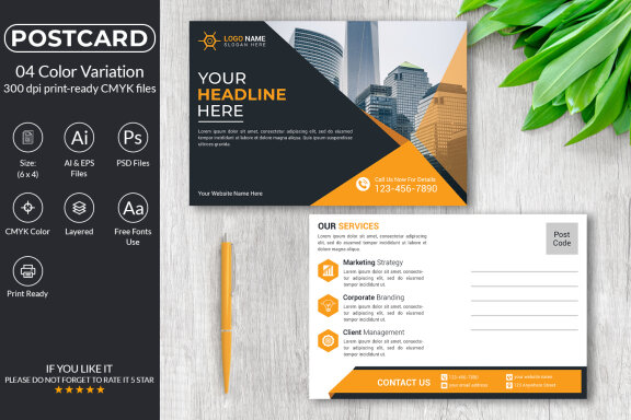 Corporate Postcard Design Template