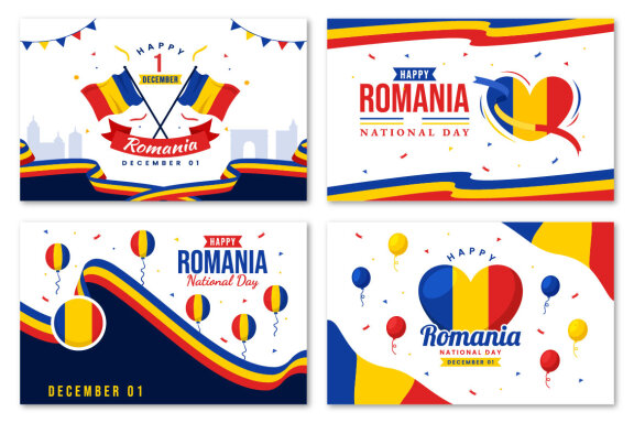 16 Romania National Day Illustration
