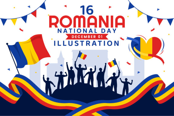 16 Romania National Day Illustration