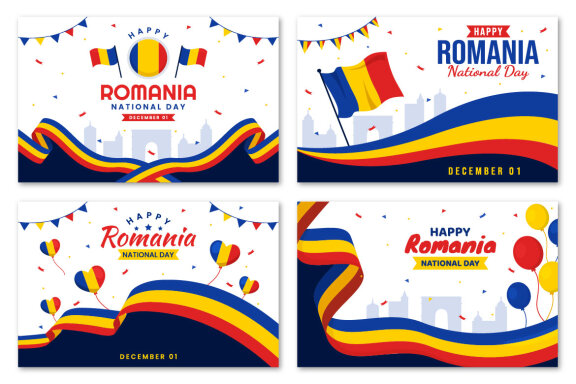 16 Romania National Day Illustration
