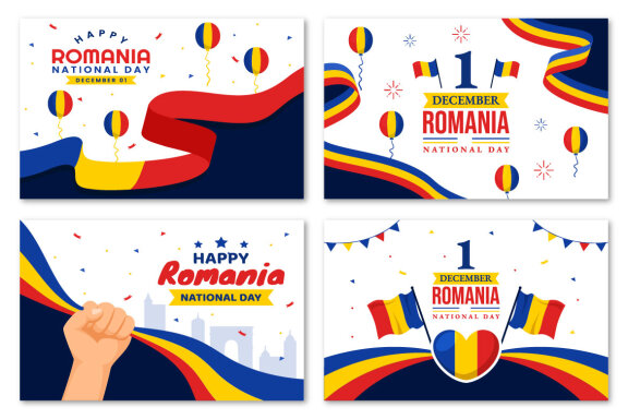 16 Romania National Day Illustration