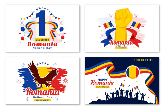 16 Romania National Day Illustration