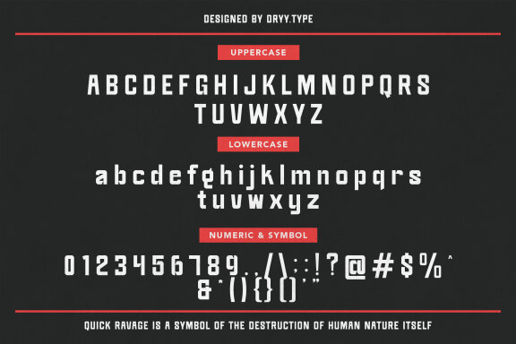 Quick Ravage - SANS SERIF TYPEFACE