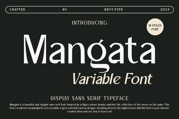 Mangata Typeface - Sans Variable Font