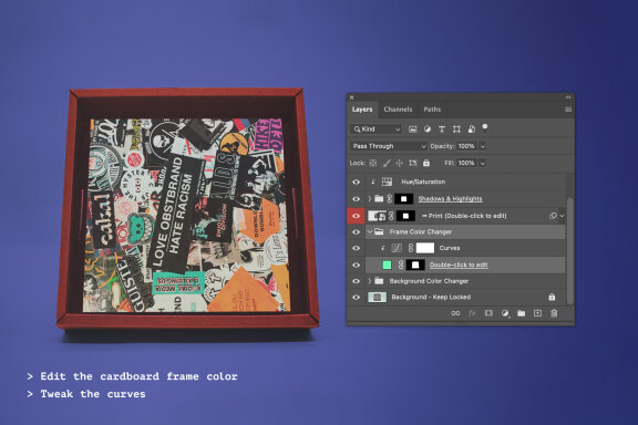 Cardboard Photo Frame Mockup