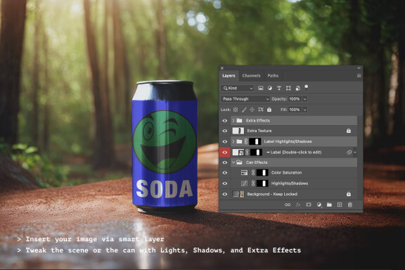 Soda Can FREE Mockup Bundle