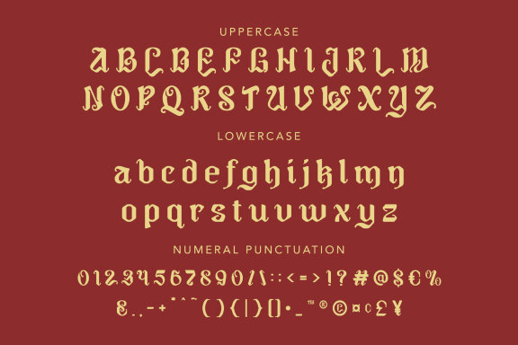 Golligan - Blackletter Typeface