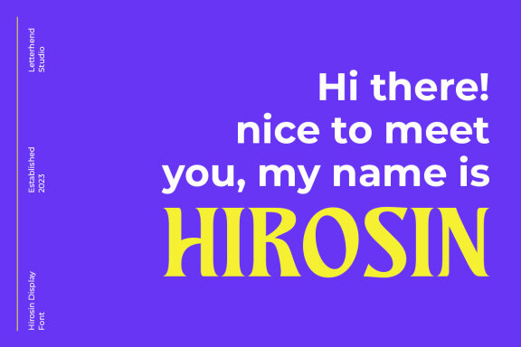 Hirosin - Display Font