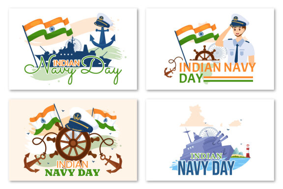 13 Indian Navy Day Illustration