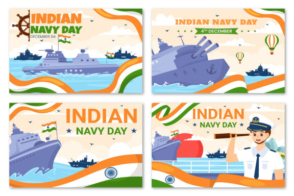 13 Indian Navy Day Illustration