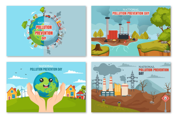 12 National Pollution Prevention Day Illustration