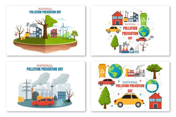 12 National Pollution Prevention Day Illustration