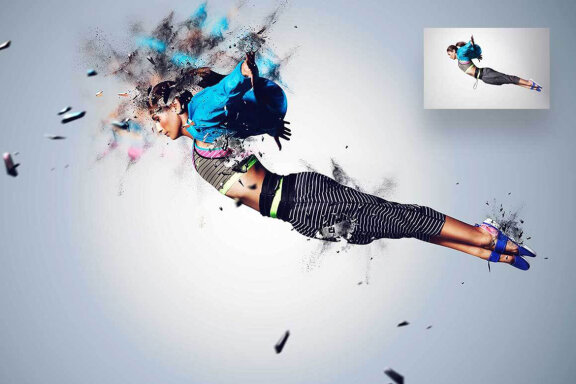 3D Shatter Photoshop Action