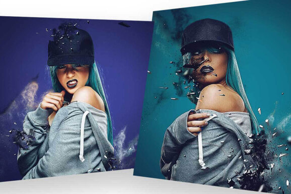3D Shatter Photoshop Action