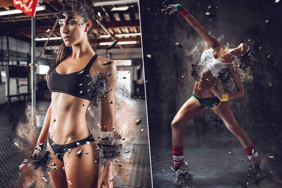 3D Shatter Photoshop Action