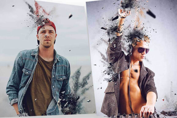 3D Shatter Photoshop Action
