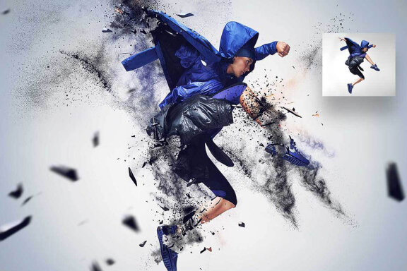 3D Shatter Photoshop Action
