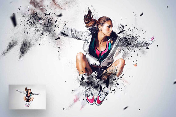 3D Shatter Photoshop Action
