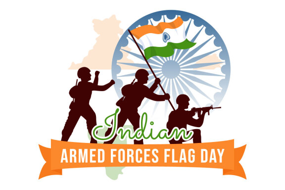 10 Indian Armed Forces Flag Day Illustration