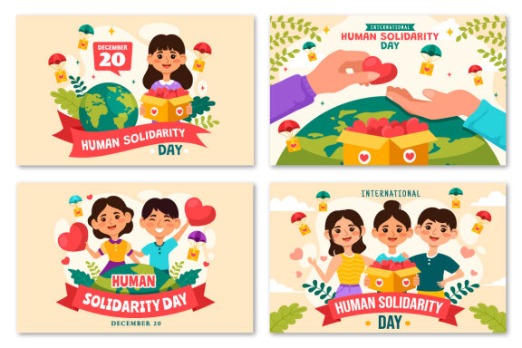 13 International Human Solidarity Day Illustration