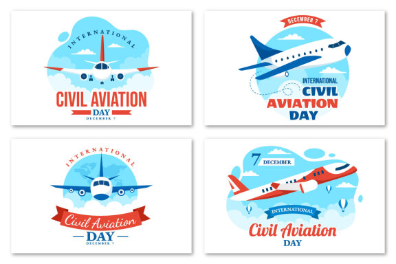 13 Civil Aviation Day Illustration
